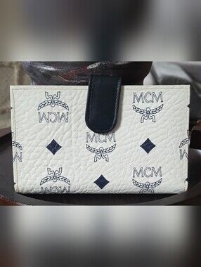 MCM Vintage White Visetos French Purse Wallet